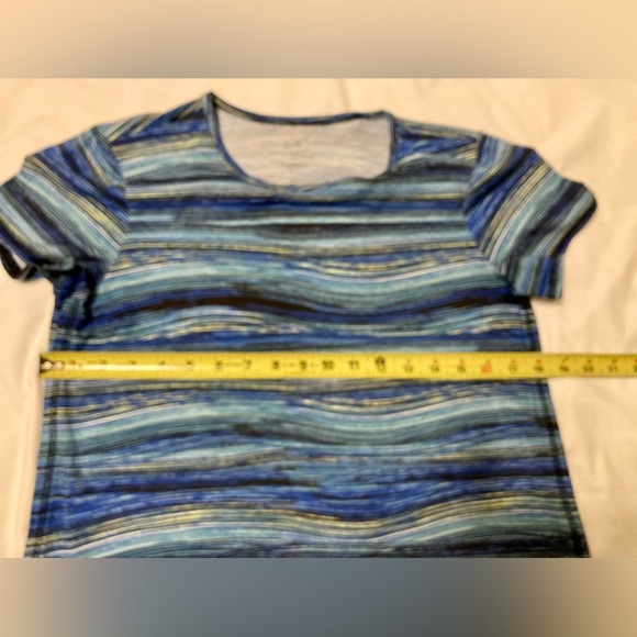 Shirt in wavy blues pattern size S - Picture 3 of 7